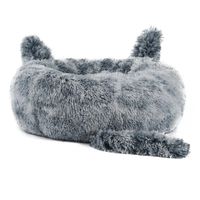 Cama De Mascota Tipo Donut Con Cola - L 60 Cm Luri Pets Gris