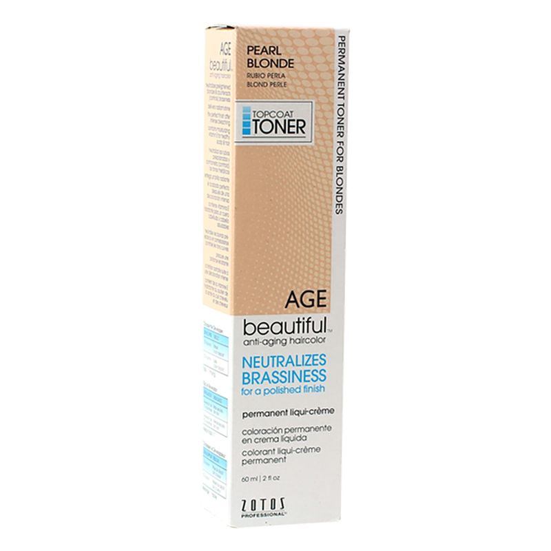 AGE BEAUTIFUL - Tinte Permanente Anti-Edad En Crema Liquida Para Cabellos Rubios De 60 ml Rubio Perla Age