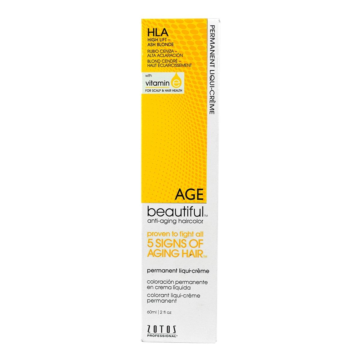 AGE BEAUTIFUL - Tinte Permanente Anti-Edad En Crema Liquida De 60 ml Aclarado Rubio Ceniza HLA Age