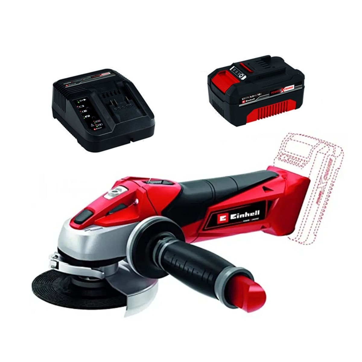 EINHELL - Galletera Esmeril Angular 18v 115mm Bat Cargador Einhell