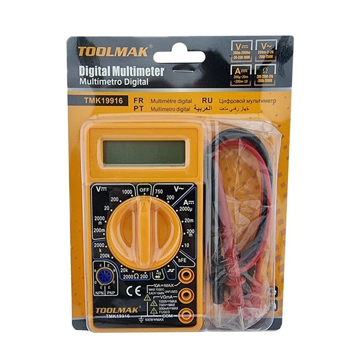 GENERICO - Multimetro Multitester Digital Toolmak Tmk19916