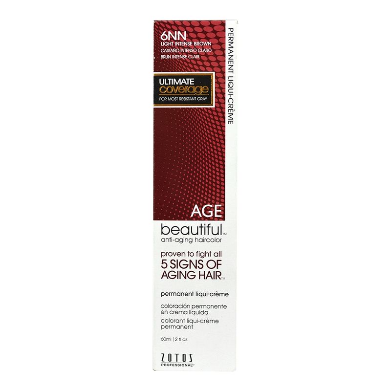 AGE BEAUTIFUL - Tinte Permanente Anti-Edad En Crema Liquida Para Cabellos Rubios De 60 ml Rubio Ceniza Platinado Age