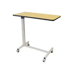 MAXCARE - Mesa con Ruedas Ajustable para Cama Clínica Café.