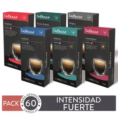 CAFFESSO - Pack 60 Cápsulas Intensidad Fuerte para Nespresso.