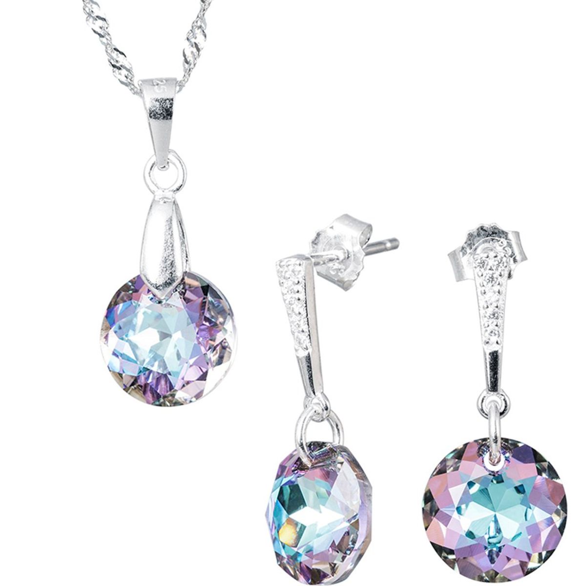 JOYAS MONTERO - Conjunto Plata 925 Gracia creado con cristales de Swarovski® Vitral Light