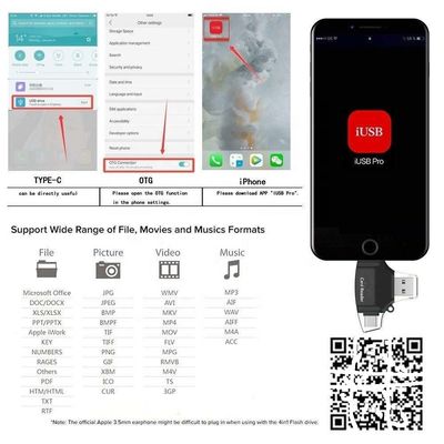 Imagen 2 del producto Adaptador 4 En 1 Lector Tarjetas Sd/tf Usb/micro/c/lightning