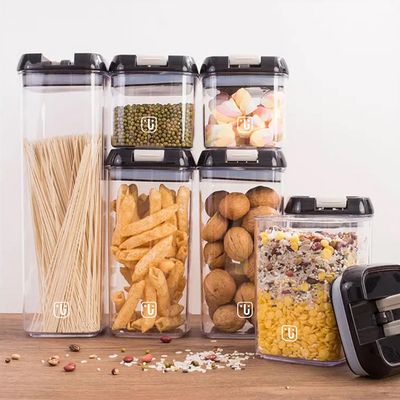 Imagen 2 del producto Set de 7 Contenedores Herméticos Plástico Negro