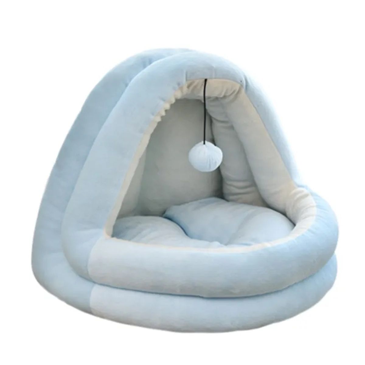 GENERICO - Cama De Gato Tipo Iglú - Modelo L 55 Cm - Luri Pets Celeste