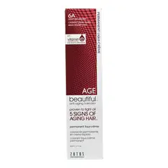 AGE BEAUTIFUL - Tinte Permanente Anti-Edad En Crema Liquida De 60 ml Castaño Claro Ceniza 6A Age