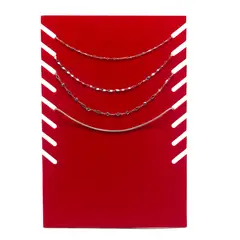 ALEMDALINDA - Exhibidor Mostrario para 8 Cadenas o Collares Terciopelo Modelo Plano