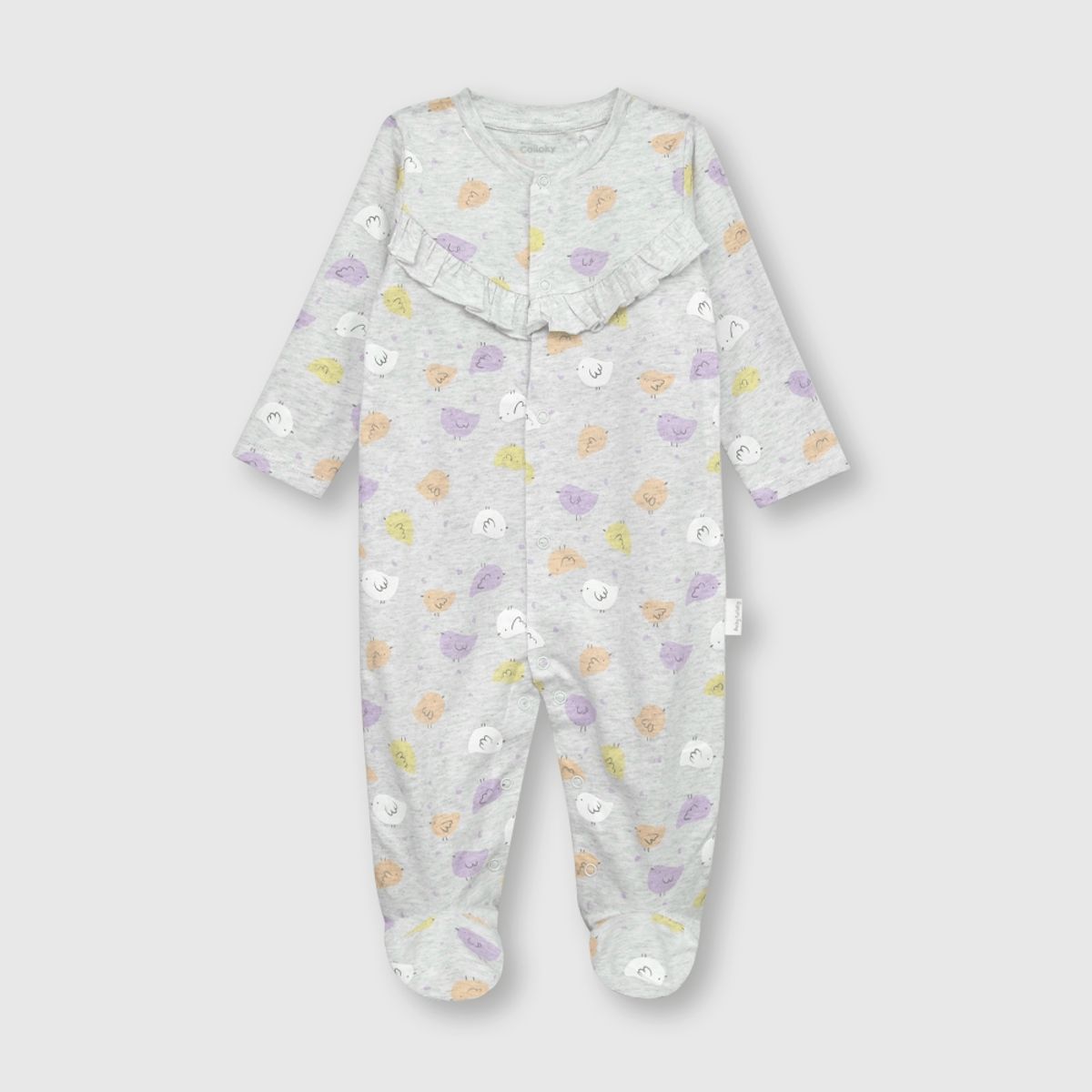 COLLOKY - Clemente de bebé niña pajaritos off white (0 a 9 meses)