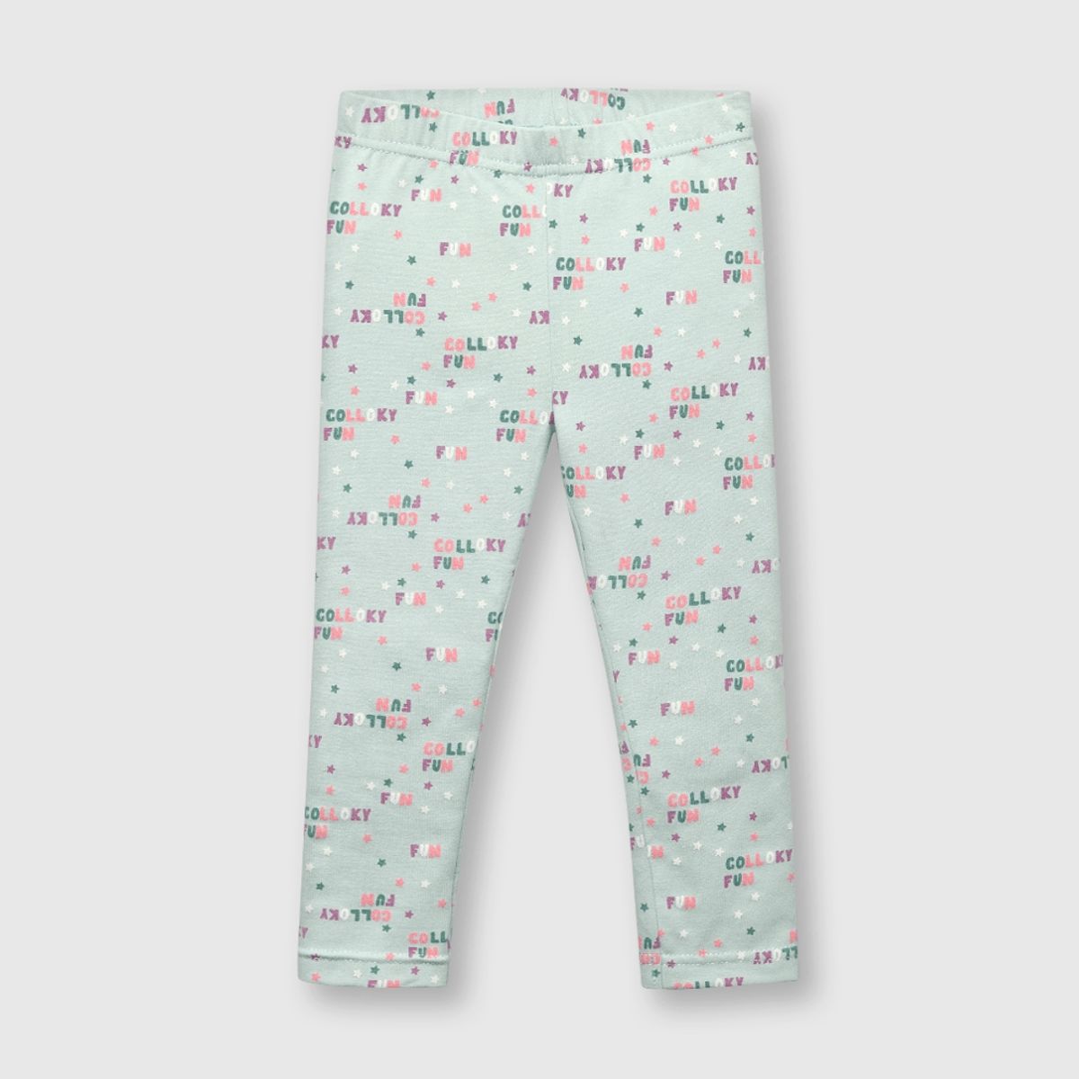 COLLOKY - Pata de bebé niña estampada menta (3 a 36 meses)