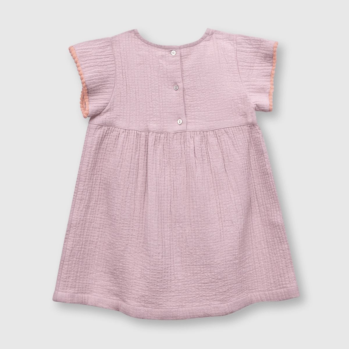 COLLOKY - Vestido de bebe niña bordado lila (3 a 36 meses)