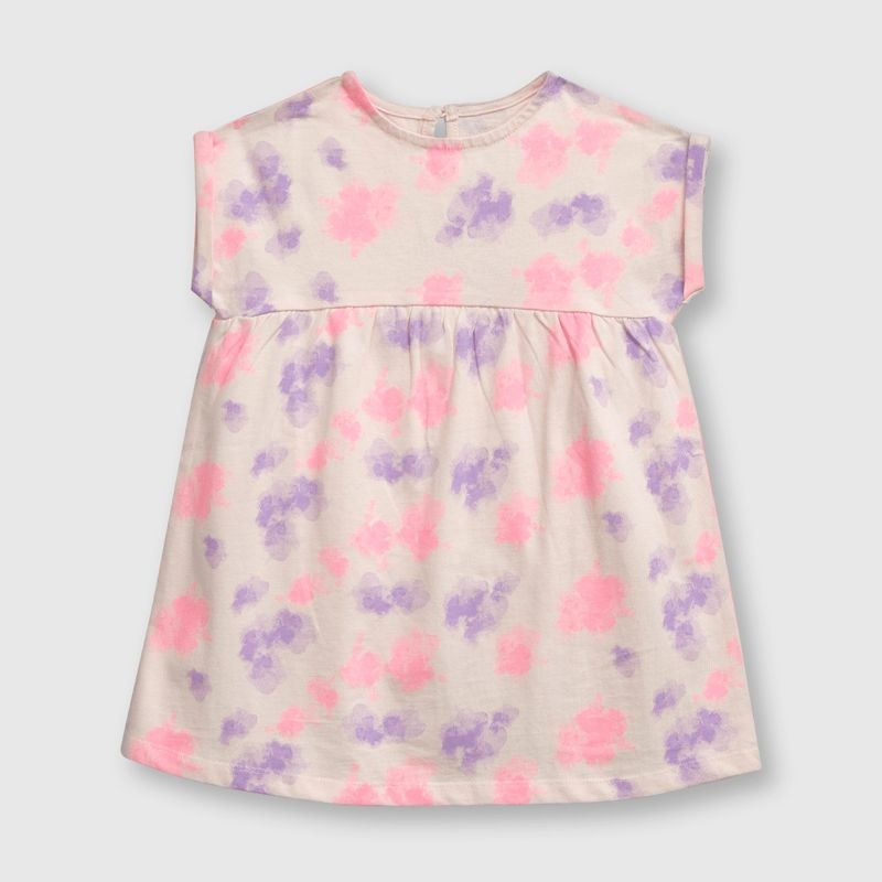 COLLOKY - Vestido de bebe niña estampado rosado (3 a 36 meses).-