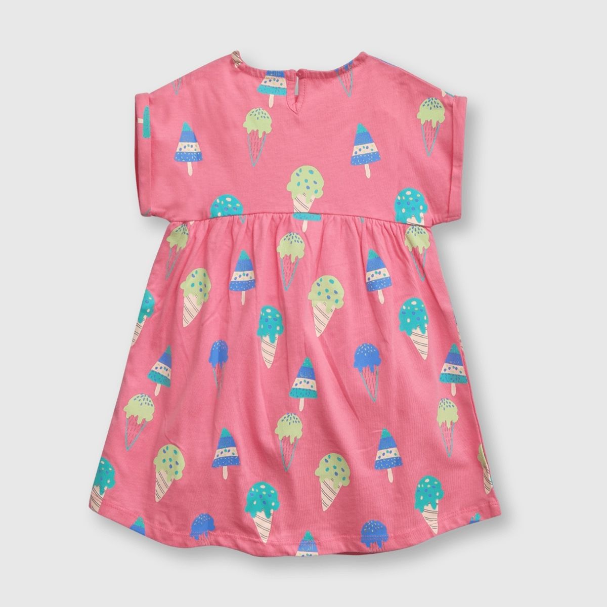COLLOKY - Vestido de bebe niña estampado rosado (3 a 36 meses)