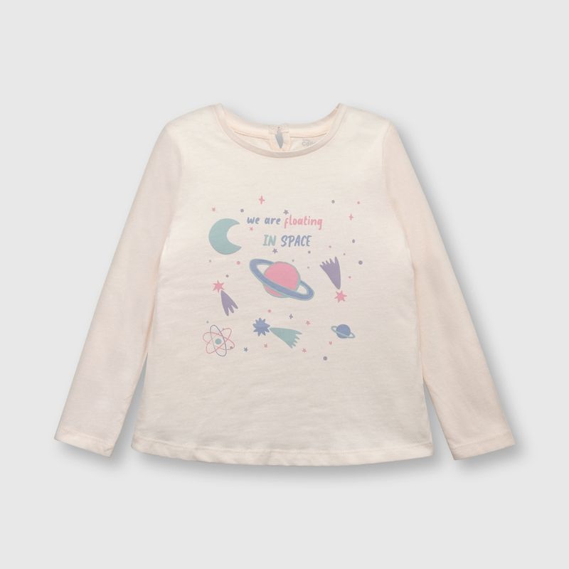 COLLOKY - Polera de bebé niña planeta soft pink (3 a 36 meses)