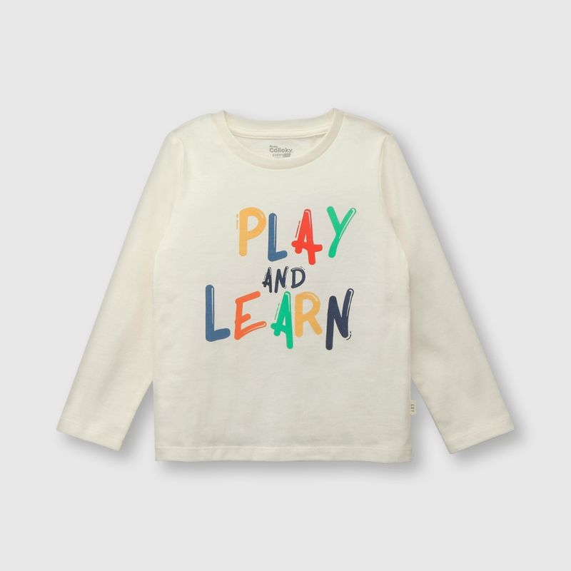 COLLOKY - Polera de bebé niño play off white (3 a 36 meses)._