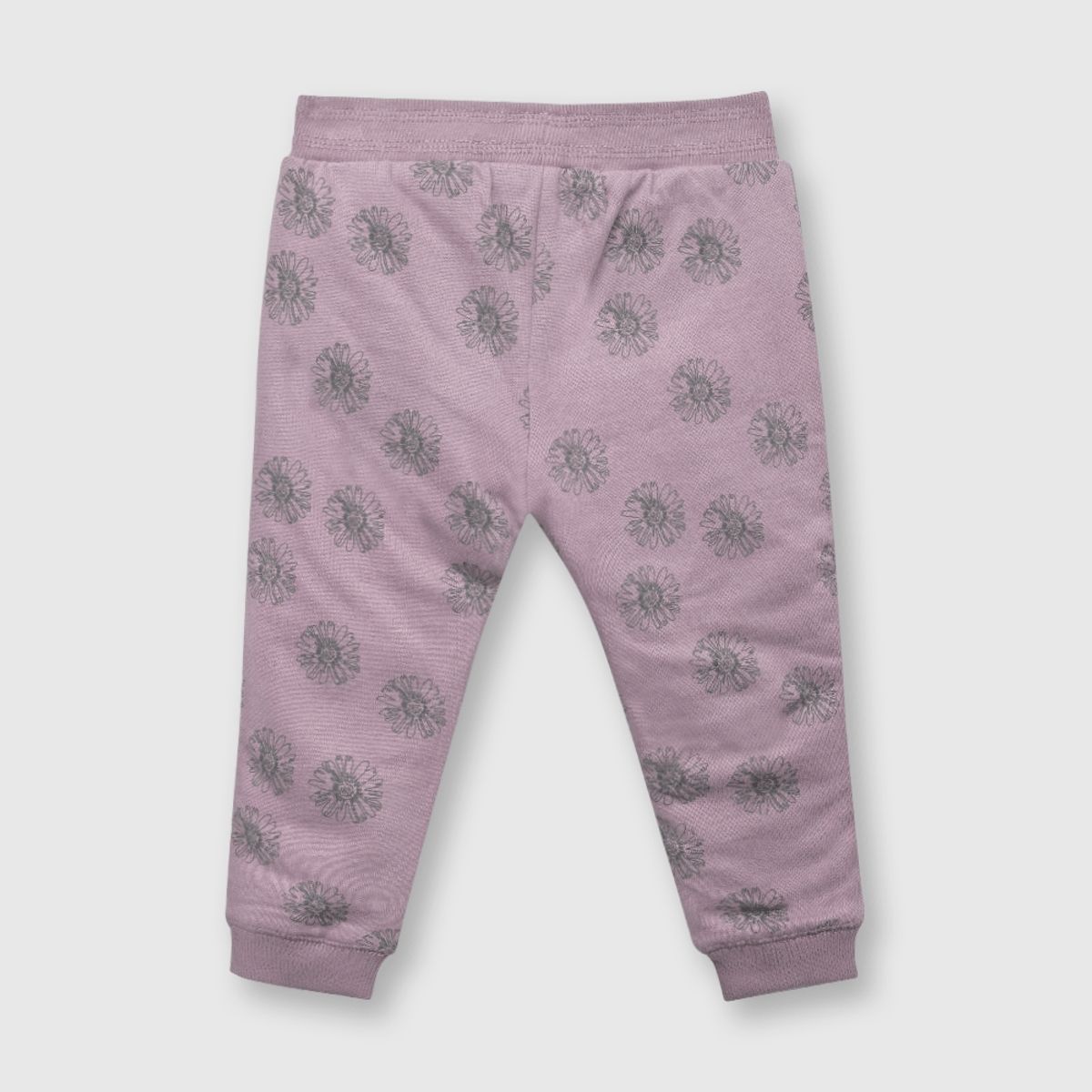 COLLOKY - Pantalón de bebe niña flores violeta (3 a 36 meses)