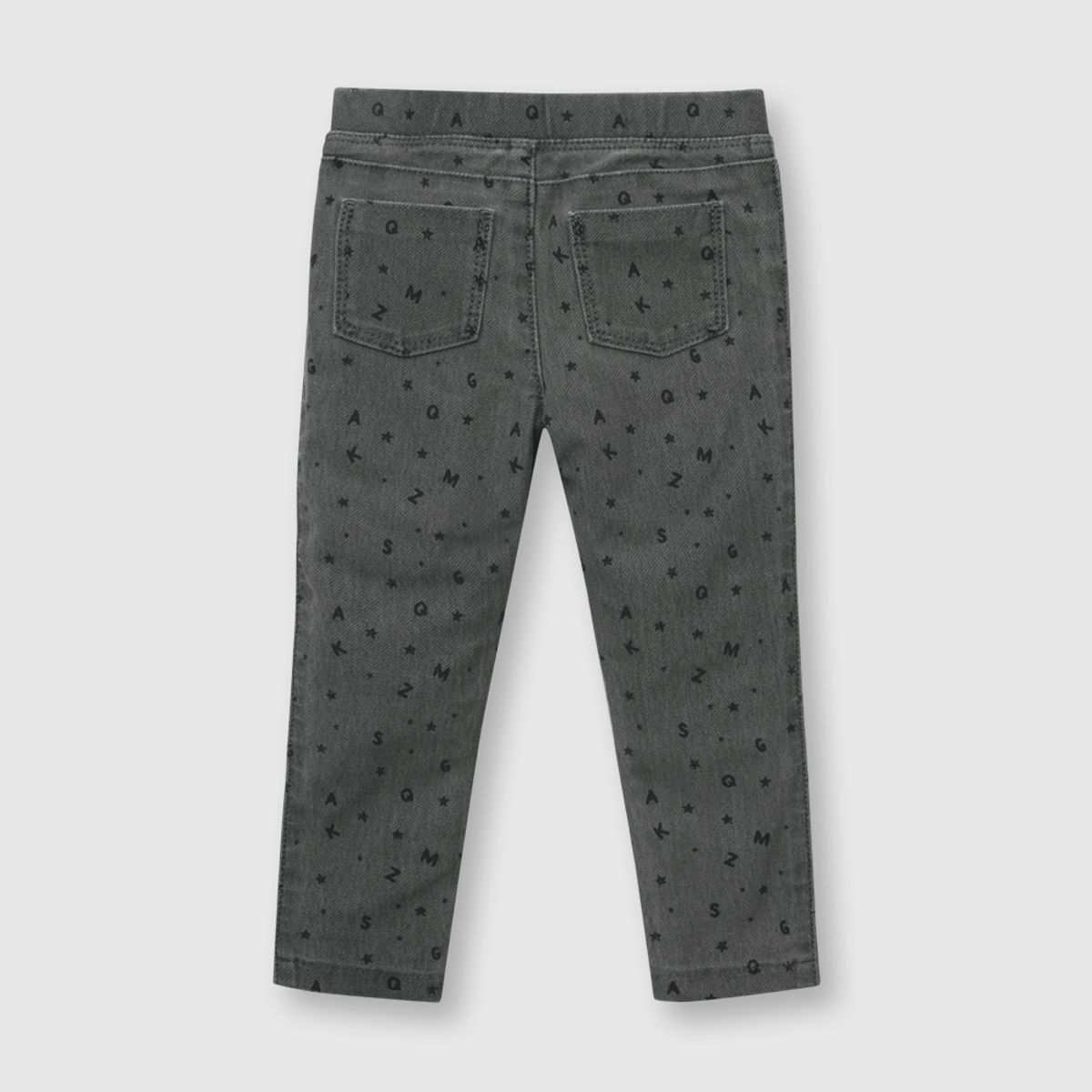 COLLOKY - Jegging de bebé niña elasticado grafito (3 a 36 meses)