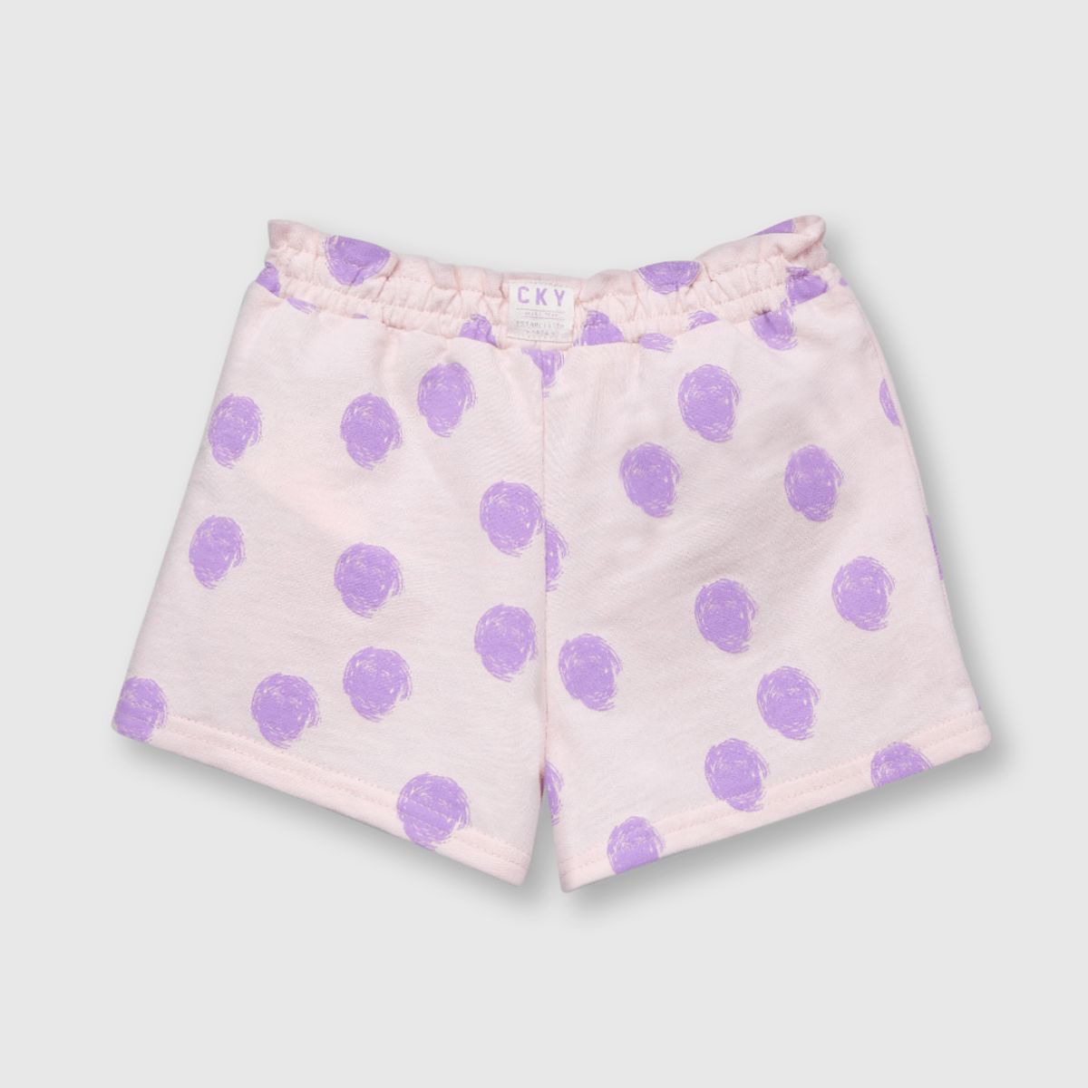 COLLOKY - Short de bebe niña estampado rosado (3 a 36 meses)