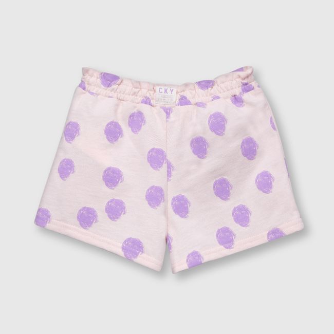 COLLOKY - Short de bebe niña estampado rosado (3 a 36 meses)