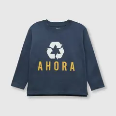 COLLOKY - Polera de bebé niño reciclado gray denim (3 a 36 meses)