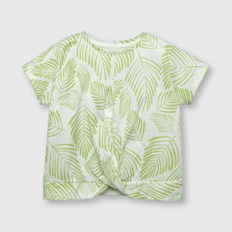 COLLOKY - Polera de niña tropical blanca (2 a 12 años)