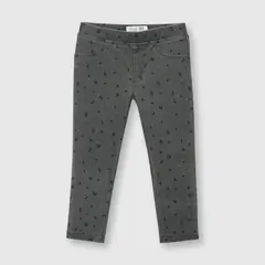 COLLOKY - Jegging de bebé niña elasticado grafito (3 a 36 meses)