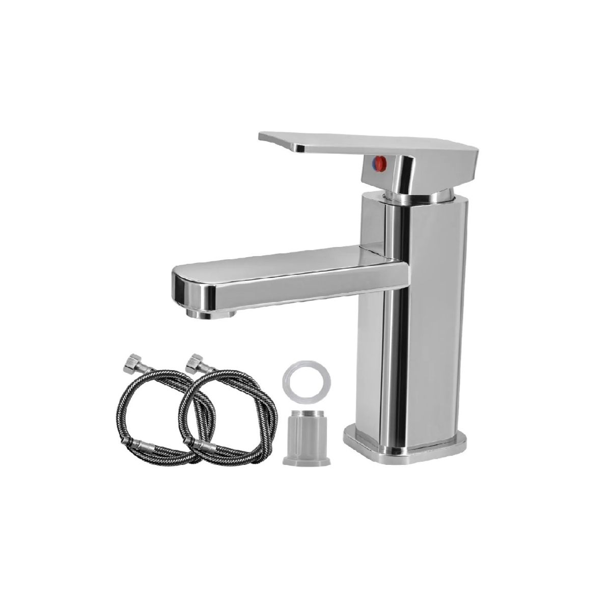 GENERICO - Llave Monomando Lavamanos Cuadrada Clásica