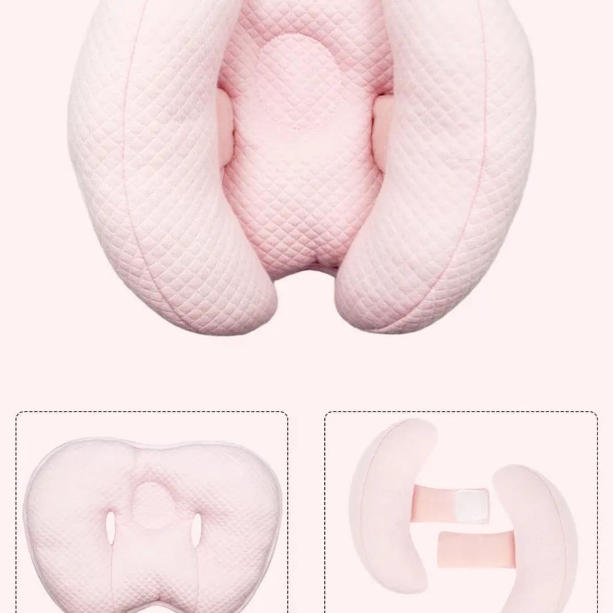 GENERICO - Cojín Almohada Paseo del Bebé Coche-Silla de Auto  Rosado