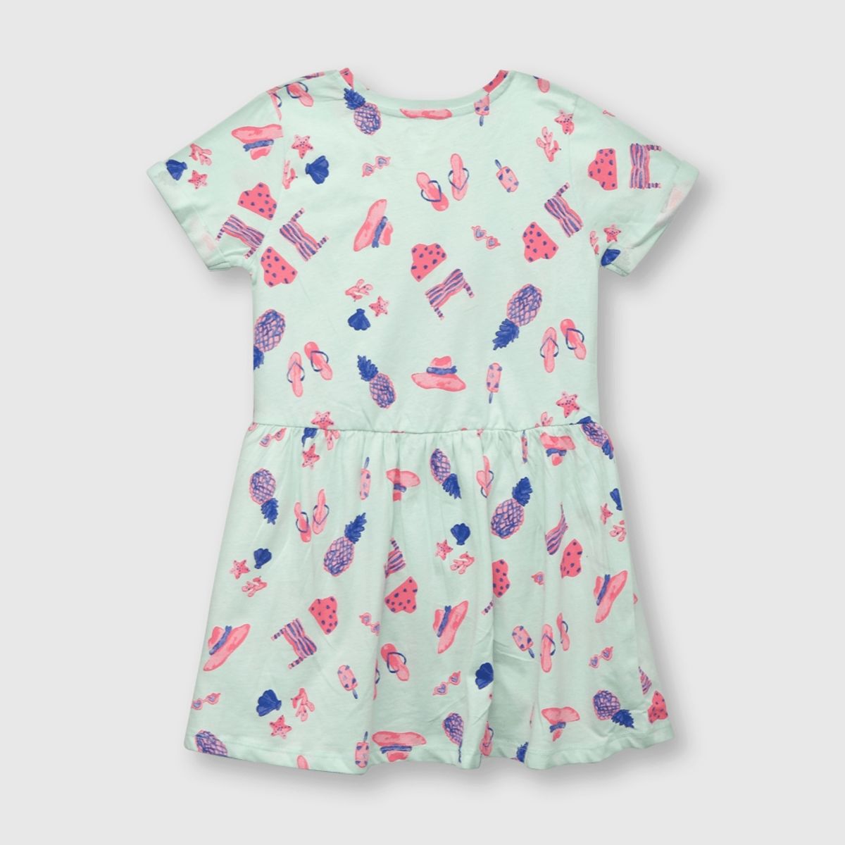 COLLOKY - Vestido de niña estampado calipso (2 a 12 años)