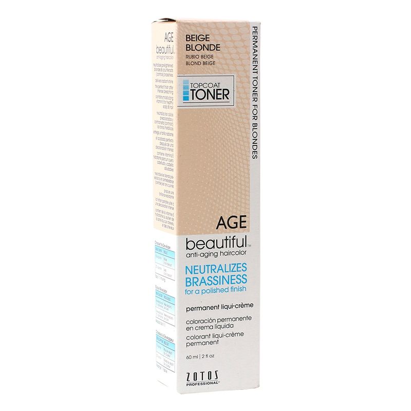 AGE BEAUTIFUL - Tinte Permanente Anti-Edad En Crema Liquida Para Cabellos Rubios De 60 ml Rubio Calido Age