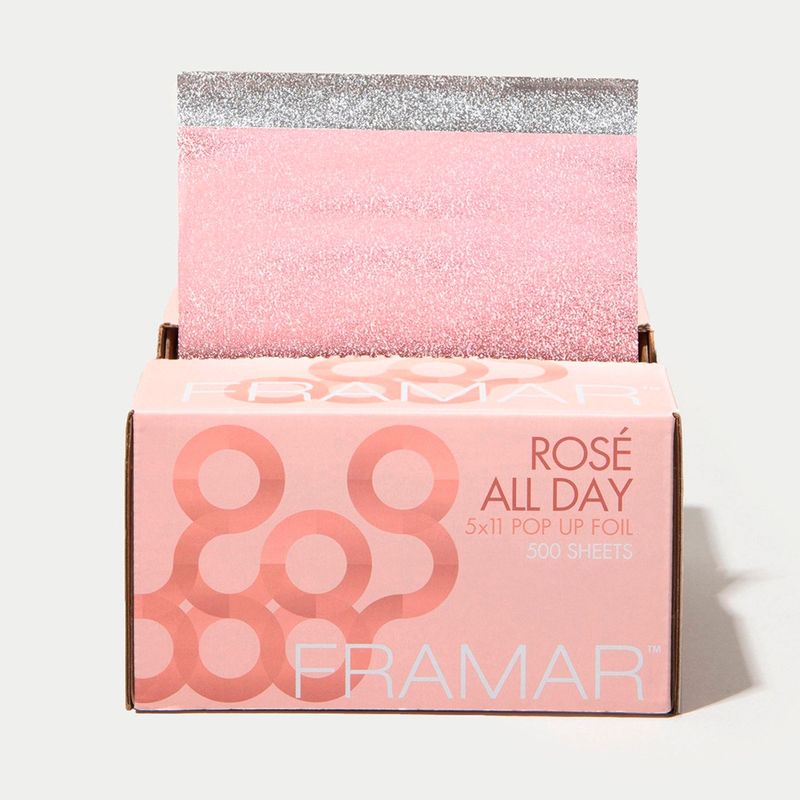 GENERICO - Papel aluminio Framar rosado 500 un