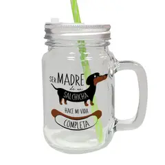 PETFY - Jar Vidrio con tapa - Salchicha - Negro