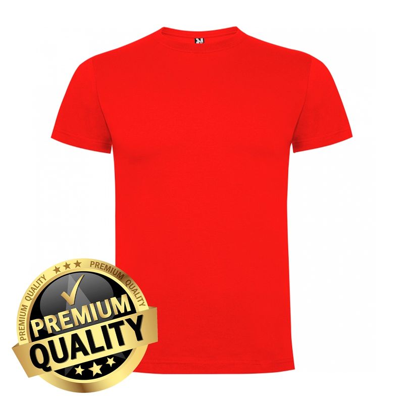 ROLY - Polera De Algodón Rojo Unisex Manga Corta Dogo Premium