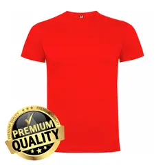 ROLY - Polera De Algodón Rojo Unisex Manga Corta Dogo Premium