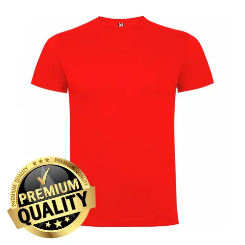 ROLY - Polera De Algodón Rojo Unisex Manga Corta Dogo Premium