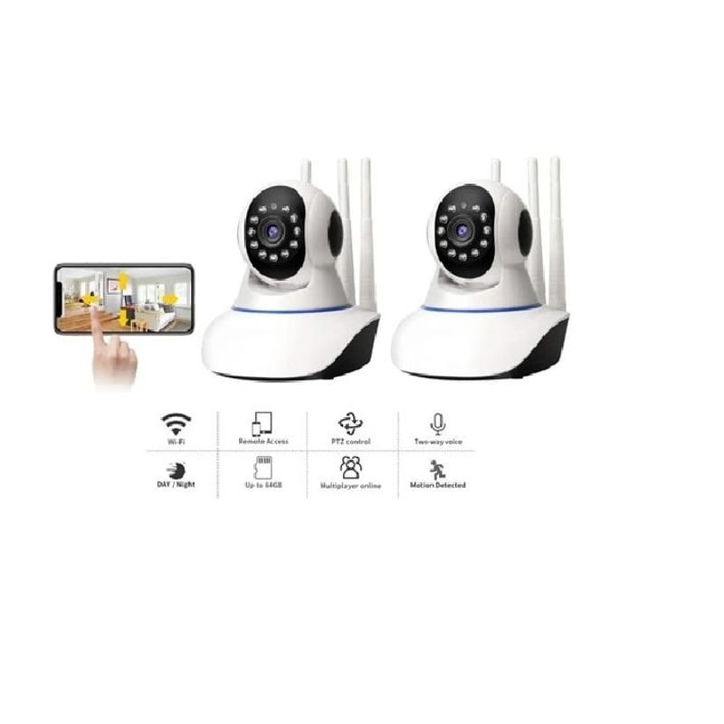 GENERICO - X2 Camaras Ip Wifi Hd Vision Nocturna 360°
