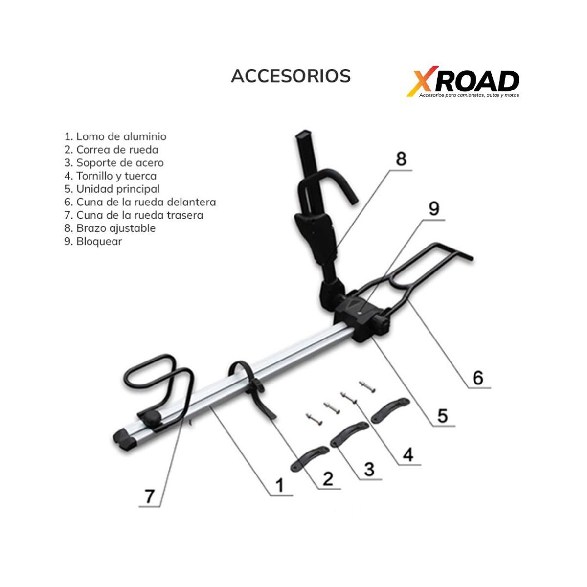 XROAD - Porta Bicicleta Auto Techo Xplora Xroad