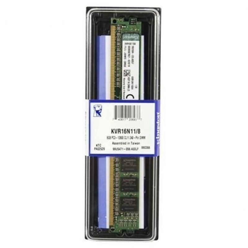 KINGSTON - DDR3 8GB 1600Mhz PC-12800 Memoria Ram PC Kingston KVR16N118