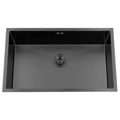 DOMSA - Lavaplatos Deluxe MDS8050B Black Bajo Cubierta 80x50x21 cms