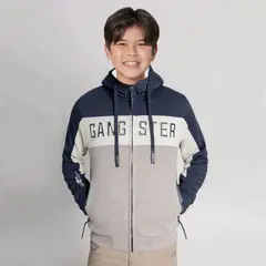 GANGSTER - Niño Polerón Fullzipper Fleece Fun Azul