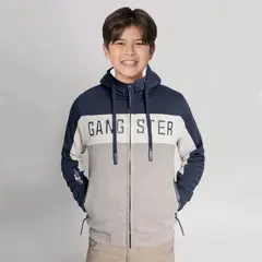 GANGSTER - Niño Polerón Fullzipper Fleece Fun Azul
