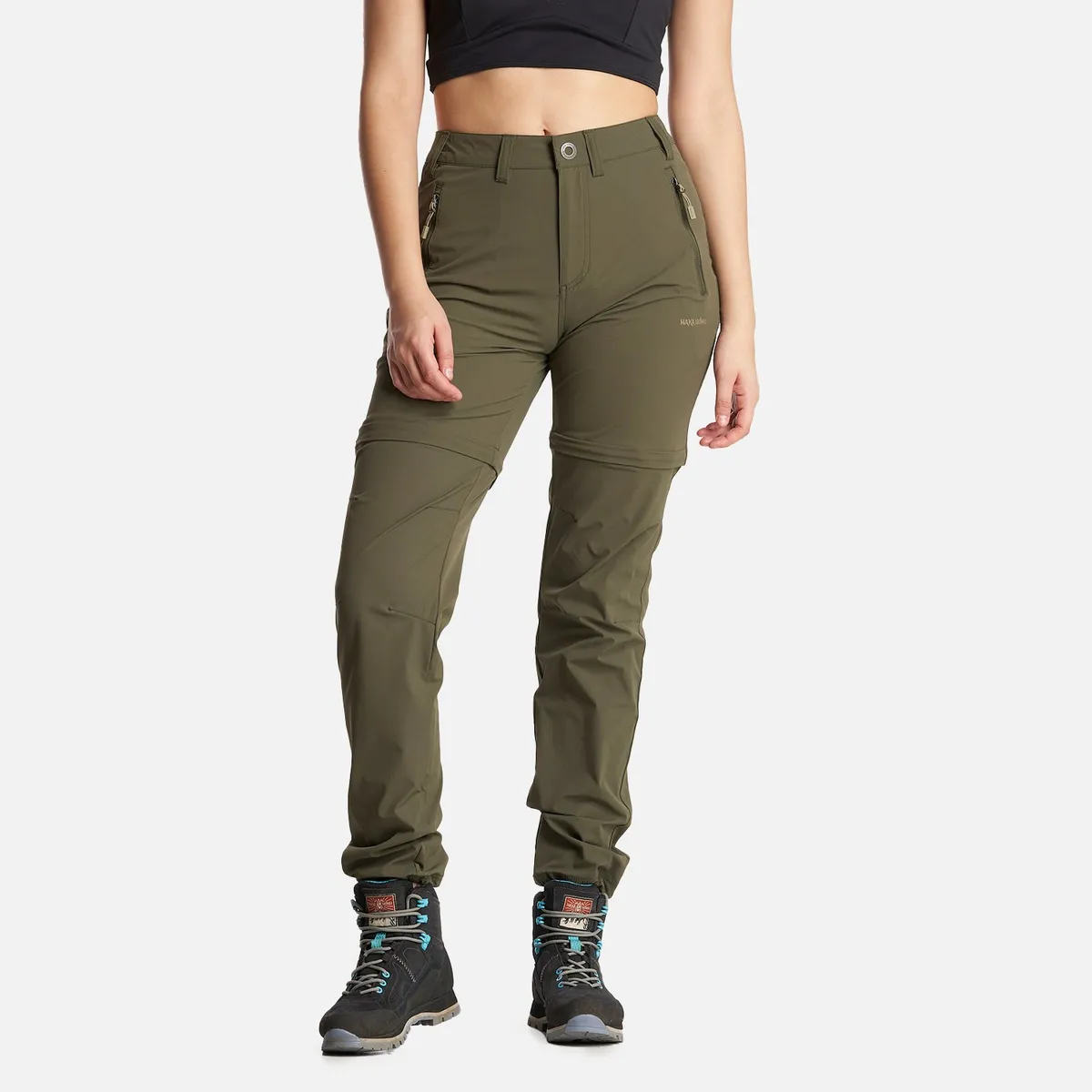HAKA HONU - Pantalon Mujer Desmontalo Verde Oscuro Haka Honu