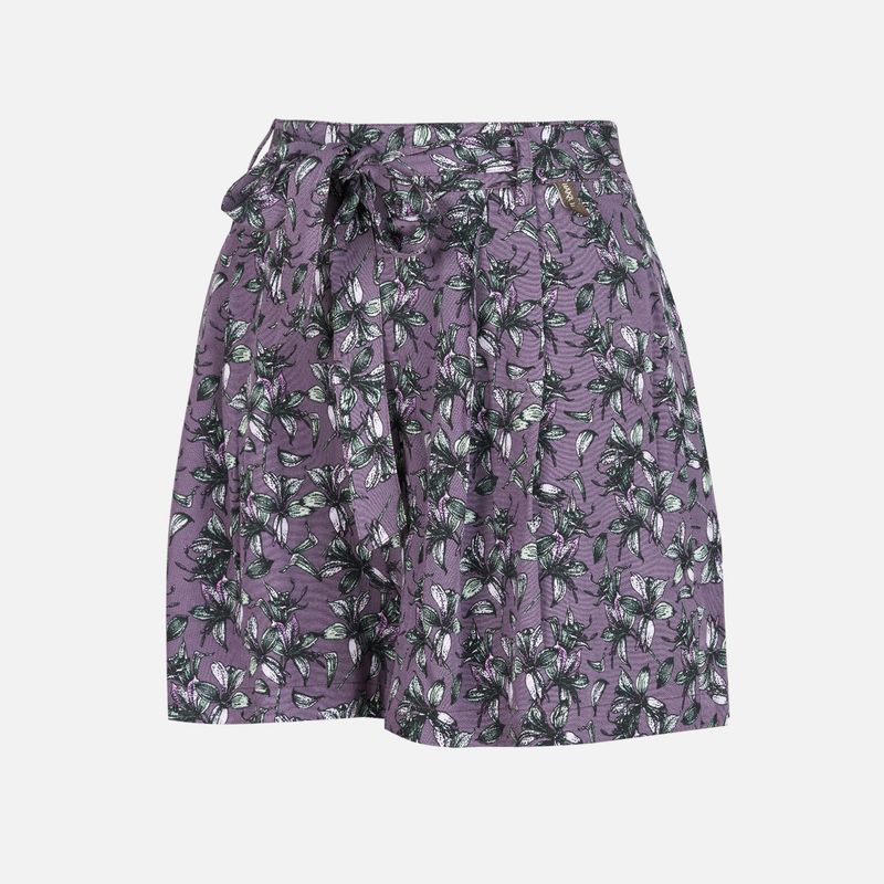 HAKA HONU - Short Mujer Shortiza Full Print Lila Haka Honu
