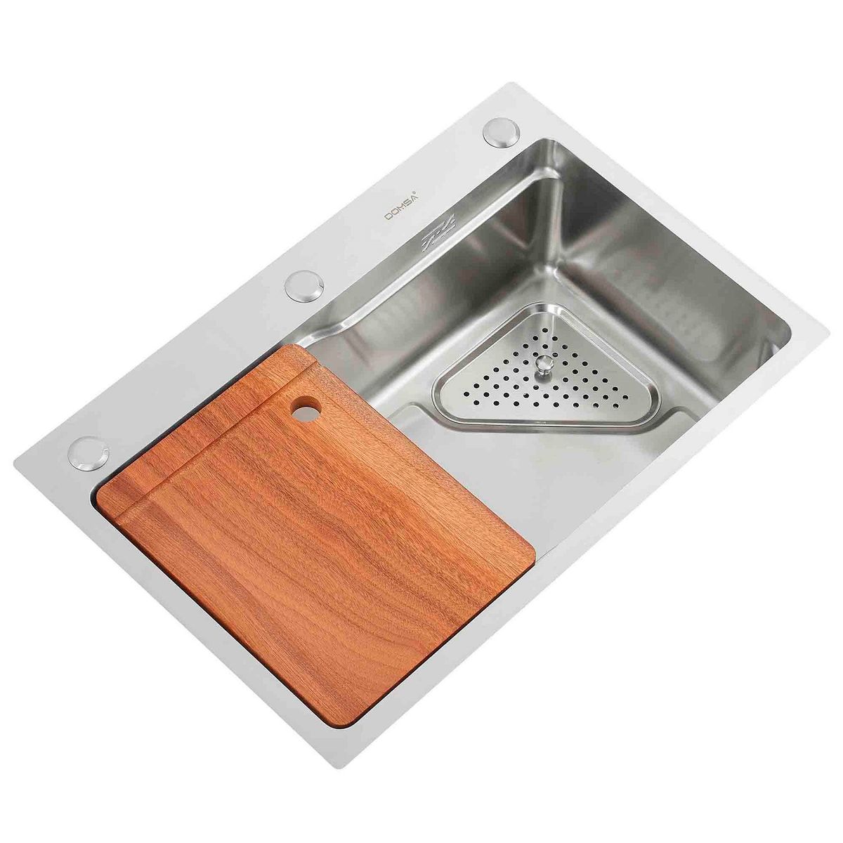 DOMSA - Lavaplatos Deluxe Domsa MDS6845A Silver Sobre Cubierta  68x45x20 cm