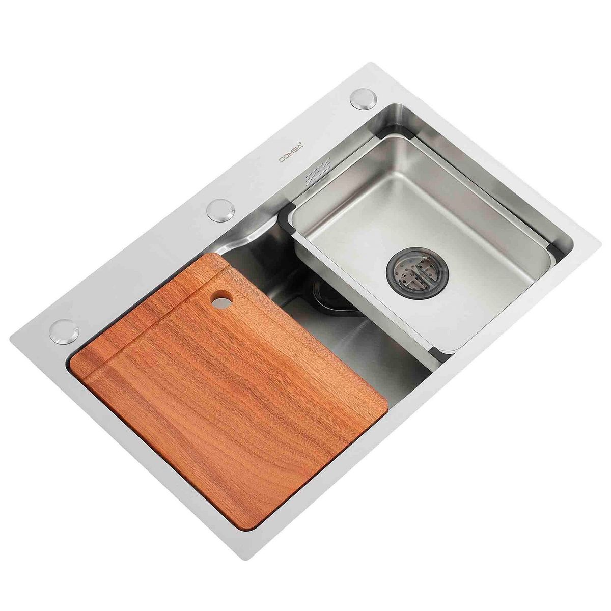 DOMSA - Lavaplatos Deluxe Domsa MDS6845A Silver Sobre Cubierta  68x45x20 cm