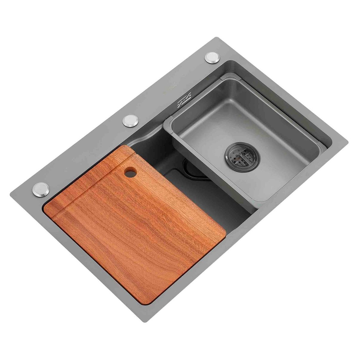 DOMSA - Lavaplatos Deluxe Domsa MDS6845A Gris Sobre Cubierta  68x45x20 cm