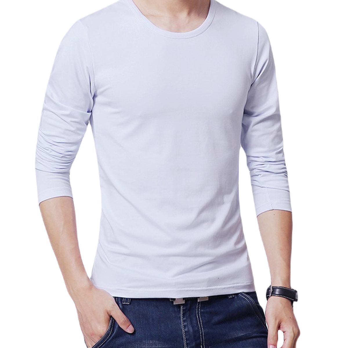 GARSIL - Polera Manga Larga De Algodon - Camiseta Interior Para Hombre