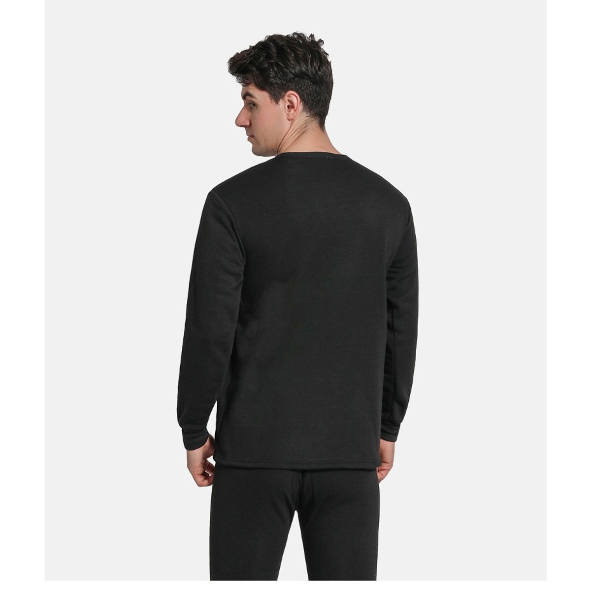 GARSIL - Conjunto Polera Manga Larga Calzoncillo Largo De Algodon Para Hombre